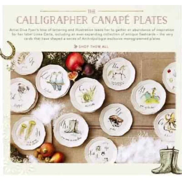 Linea Carta Dog Canape snack Plate - Picture 2 of 6